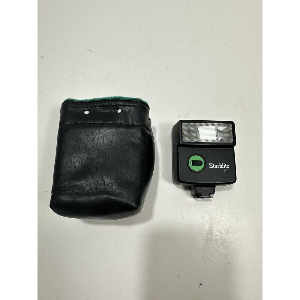 Starblitz 18T Camera Flash Black Vintage 18 T With (Vivitar Case)